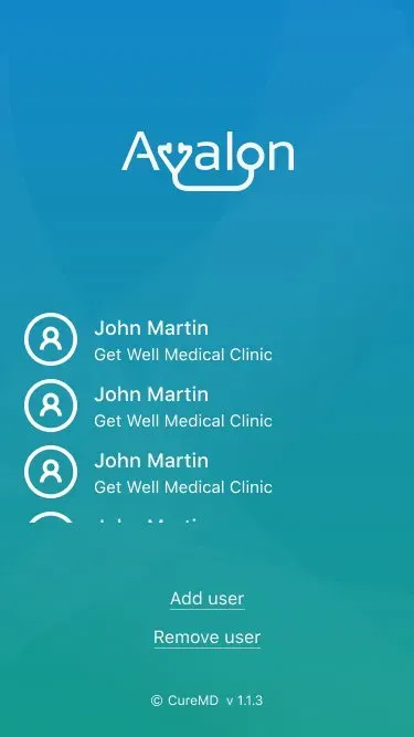 Multi-user login — built for shared clinic devices, not one phone per user