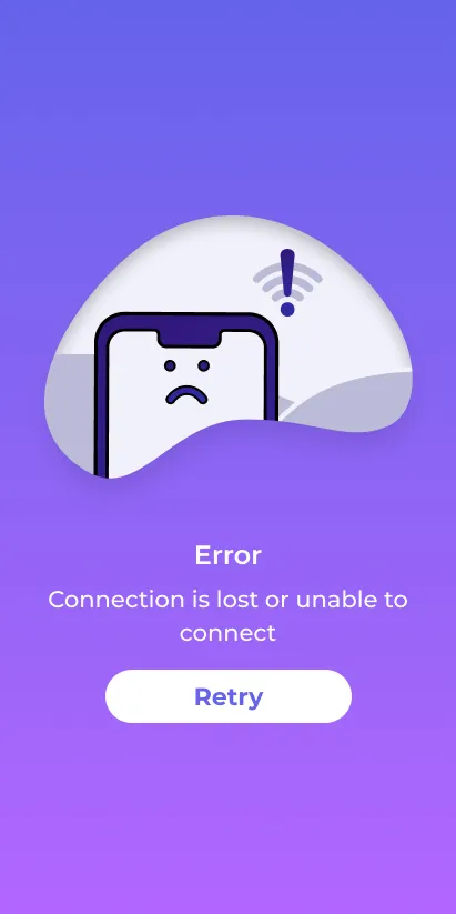 Empty state — a clear safety message, not a broken screen