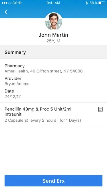 Rx Summary. The fast surface, actions on a swipe